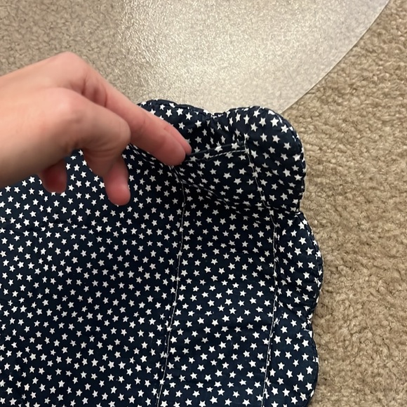 EUC white and navy star quilt - Picture 3 of 5